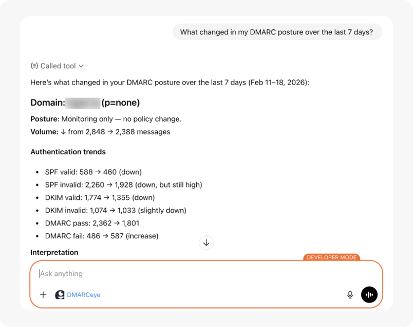 DMARCeye MCP Screenshot